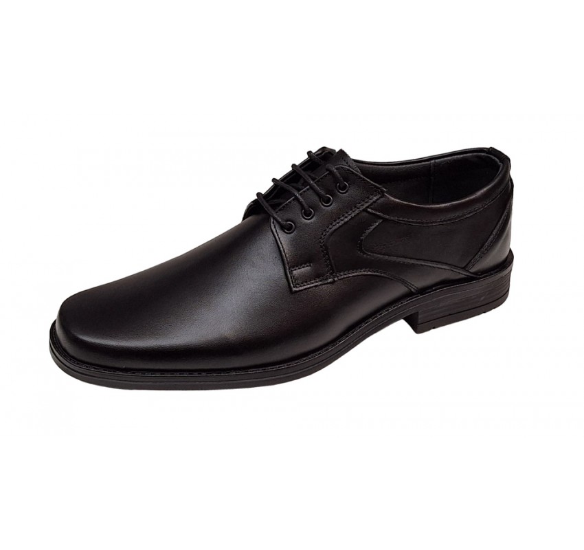 Pantofi barbati eleganti din piele naturala, negru, politie, pompieri, jandarmi - GKR86N