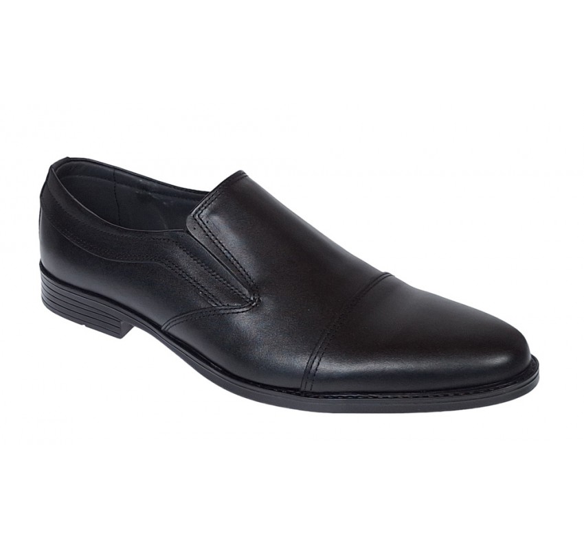 Pantofi barbati, eleganti, piele naturala, negru - GKR87N