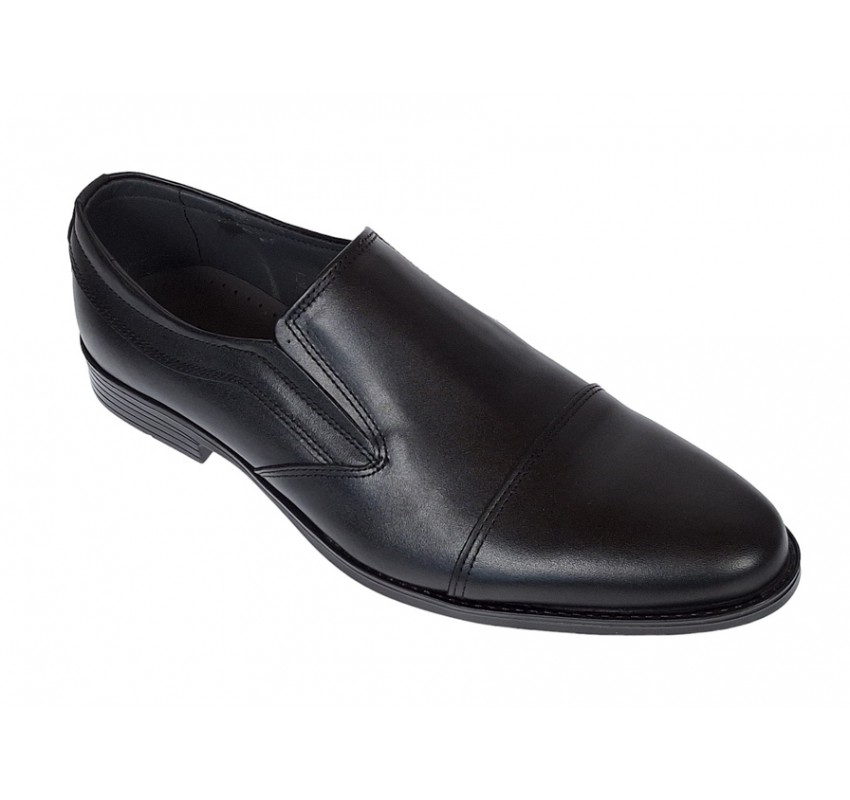Pantofi barbati, eleganti, piele naturala, negru - GKR87N