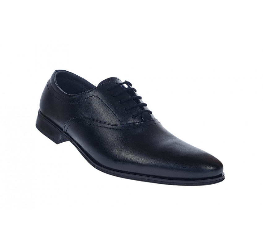 Pantofi eleganti din piele naturala, Negru Box - 888N