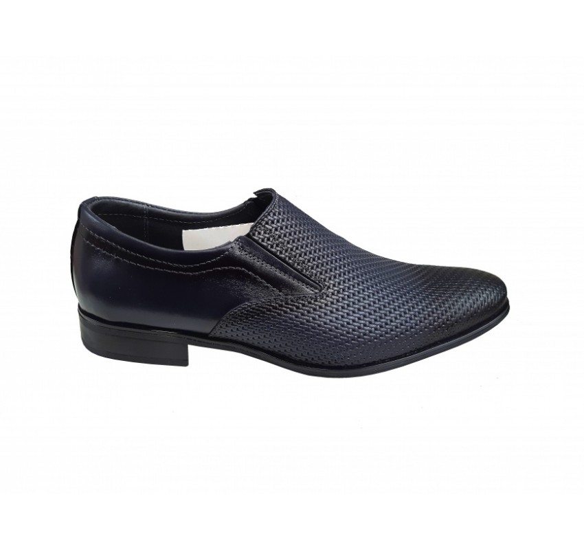 Pantofi barbati eleganti, din piele naturala, Bleumarin, cu elastic 891BLM Pantofi barbati eleganti, din piele naturala, Bleumarin, cu elastic 891BLM