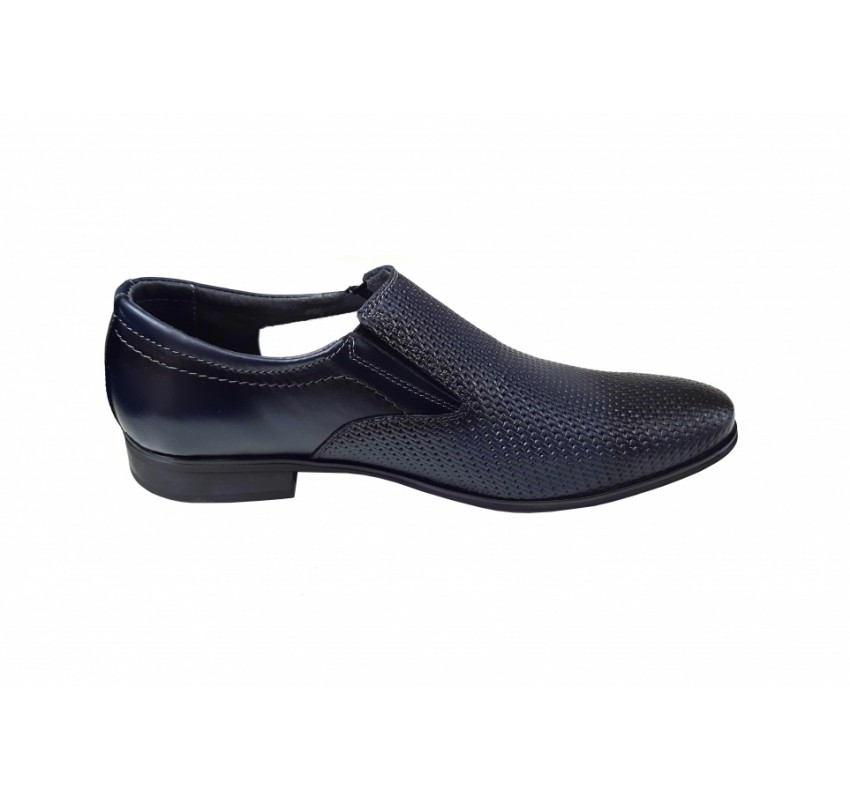 Pantofi barbati eleganti, din piele naturala, Bleumarin, cu elastic 891BLM Pantofi barbati eleganti, din piele naturala, Bleumarin, cu elastic 891BLM