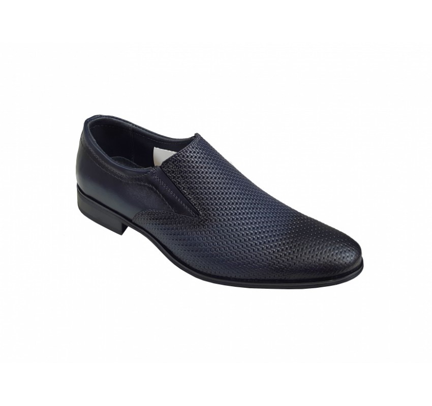 Pantofi barbati eleganti, din piele naturala, Bleumarin, cu elastic 891BLM Pantofi barbati eleganti, din piele naturala, Bleumarin, cu elastic 891BLM
