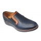 Pantofi barbati casual din piele naturala bleumarin - GKR90BLU