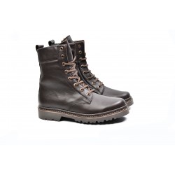 Bocanci barbati, inalti, maro, din piele naturala, imblaniti, Army Force GKR955M
