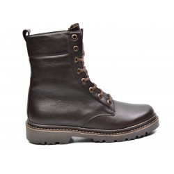 Bocanci barbati, inalti, maro, din piele naturala, imblaniti, Army Force GKR 955M