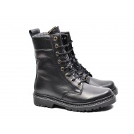 Bocanci militari pentru barbati din piele naturala inalti imblaniti Army Force GKR 955N