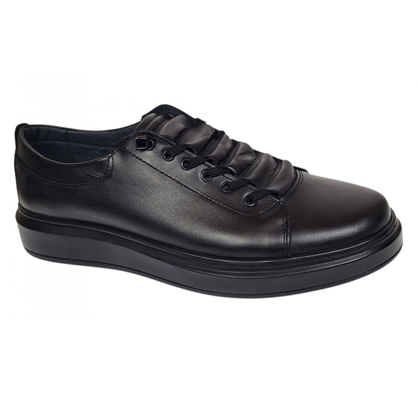 Pantofi barbati casual sport din piele naturala - inchidere elastica GKR96N