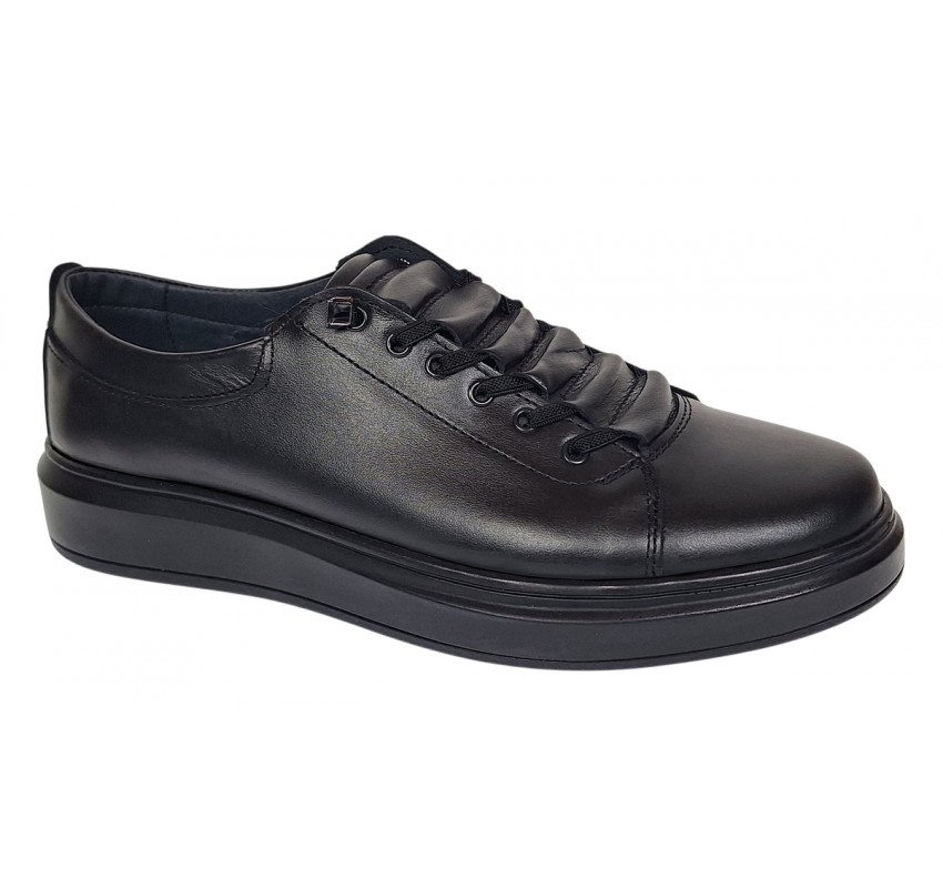 Pantofi barbati casual sport din piele naturala - inchidere elastica GKR96N