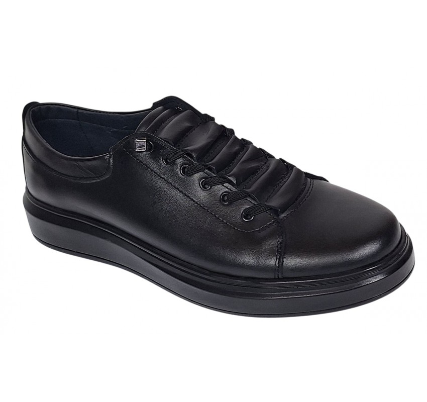 Pantofi barbati casual sport din piele naturala - inchidere elastica GKR96N
