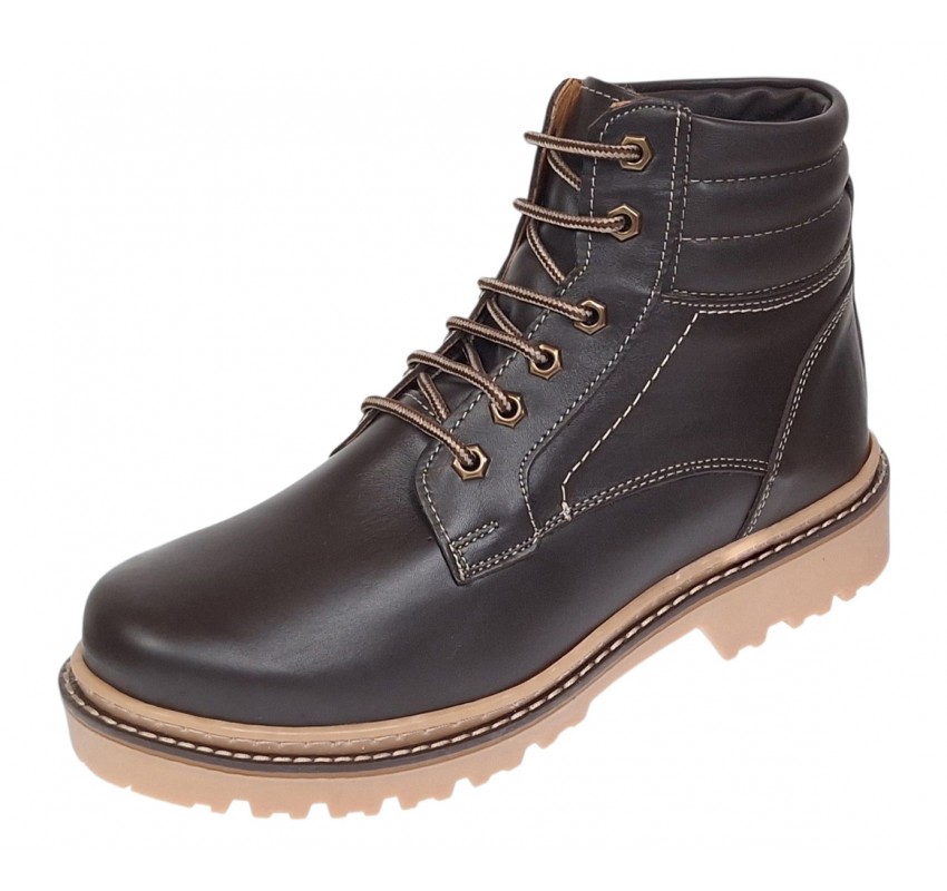 Bocanci barbati din piele naturala imblaniti model iarna Maro K9