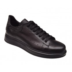 Pantofi casual barbati din piele naturala - Black Combat BKT2N