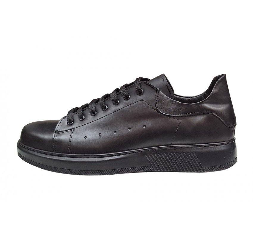 Pantofi casual barbati din piele naturala - Black Combat BKT2N