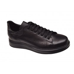 Pantofi casual barbati din piele naturala - Black Combat BKT2N