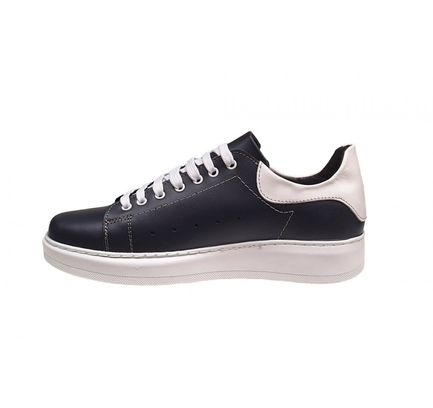 Pantofi barbati casual din piele naturala, Bleumarin - Alb, GKR-COMBAT-2N Pantofi barbati casual din piele naturala, Bleumarin - Alb, GKR-COMBAT-2N