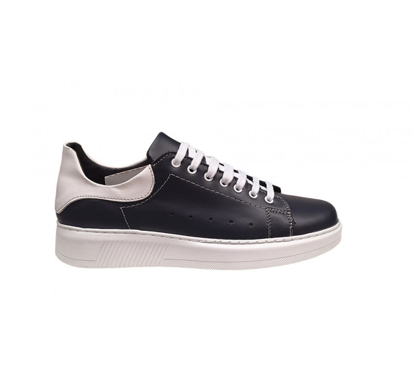 Pantofi barbati casual din piele naturala, Bleumarin - Alb, GKR-COMBAT-2N Pantofi barbati casual din piele naturala, Bleumarin - Alb, GKR-COMBAT-2N