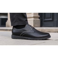 Pantofi barbati casual din piele naturala - Corsa Negru Siret