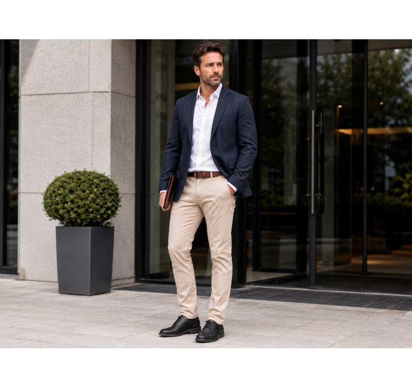 Pantofi barbati casual din piele naturala - Corsa Negru Siret