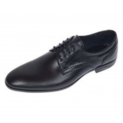 Pantofi barbati eleganti din piele naturala, Negru GKRN2N