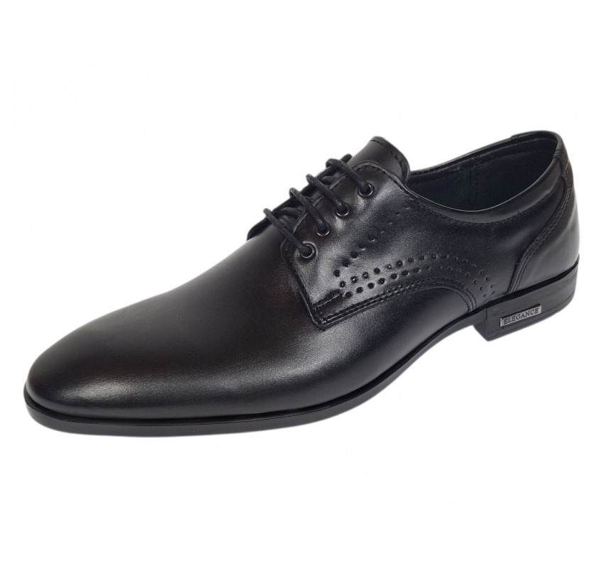 Pantofi barbati eleganti din piele naturala, Negru GKRN2N