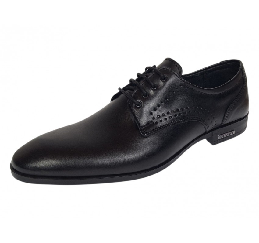 Pantofi barbati eleganti din piele naturala, Negru GKRN2N