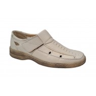 Pantofi de vara casual pentru barbati, perforati din piele naturala Bej