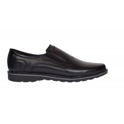 Pantofi barbati casual din piele naturala cu elastic negru GKRSPORTELN Pantofi barbati casual din piele naturala cu elastic negru GKRSPORTELN