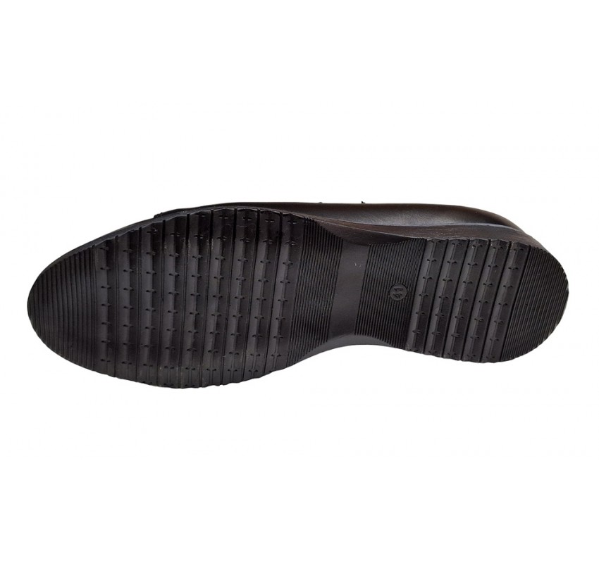 Pantofi barbati sport, casual din piele naturala, Negru, GKRSPORTN