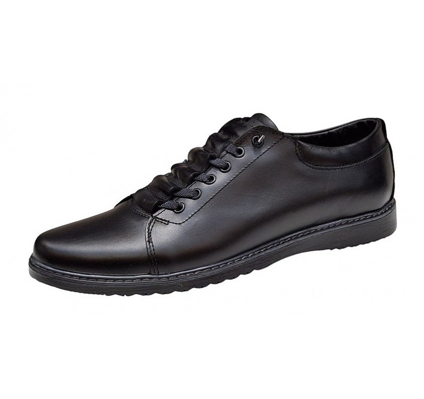 Pantofi barbati casual din piele naturala - Model Negru GKRSPORTN