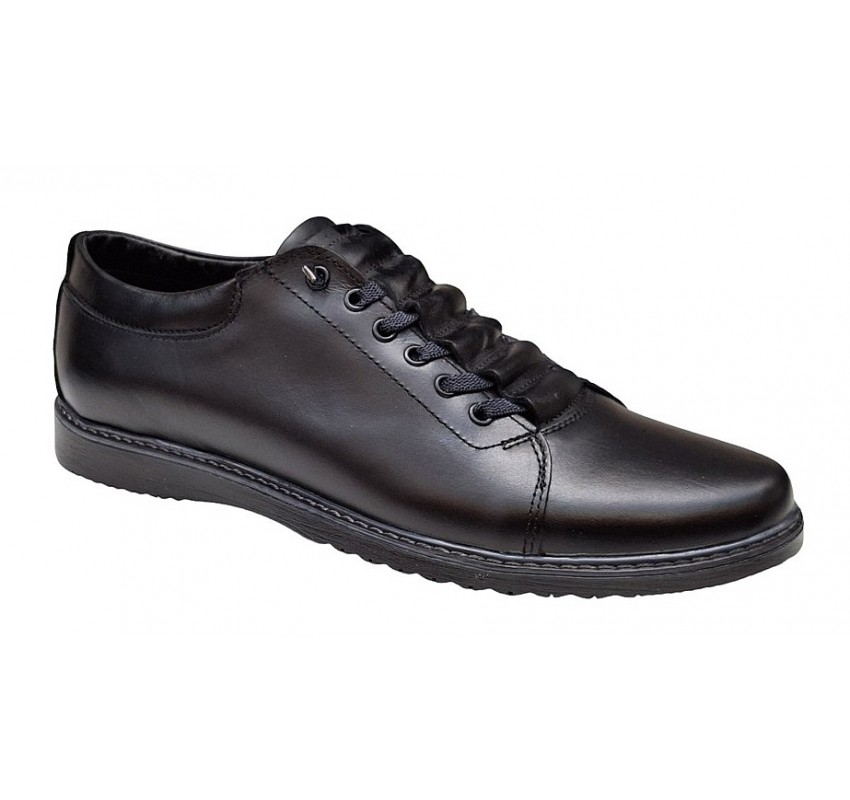 Pantofi barbati casual din piele naturala - Model Negru GKRSPORTN