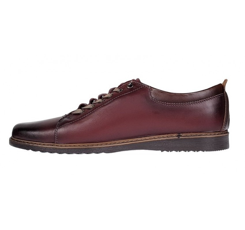 Pantofi barbati casual din piele naturala Bordeaux - GKRSPORTVIS
