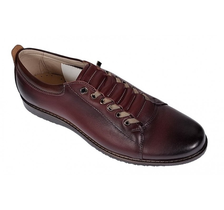 Pantofi barbati casual din piele naturala Bordeaux - GKRSPORTVIS