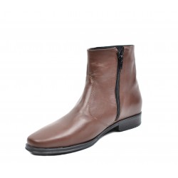 Marimea 40 Ghete barbati office elegante din piele naturala cu fermoar, Maro GMORISM