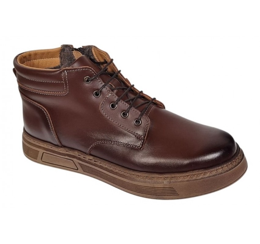 Ghete barbati casual imblanite din piele naturala Maro Gold GS123M