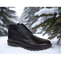 Ghete barbati din piele naturala pe talpa Sport Urban cu siret si fermoar imblanite GS2019CSN