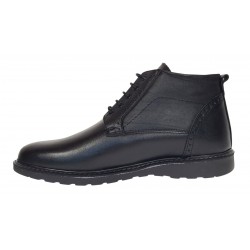 Ghete barbati din piele naturala pe talpa Sport Urban cu siret imblanite GS2019CSN