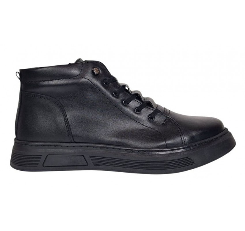 Ghete casual barbati model iarna din piele naturala cu fermoar  GS2021GN