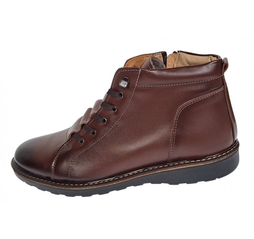 Ghete barbati casual din piele naturala imblanite model iarna Maro GS2021M