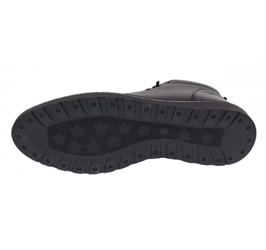 Ghete barbati casual din piele naturala imblanite Negre GS2021N