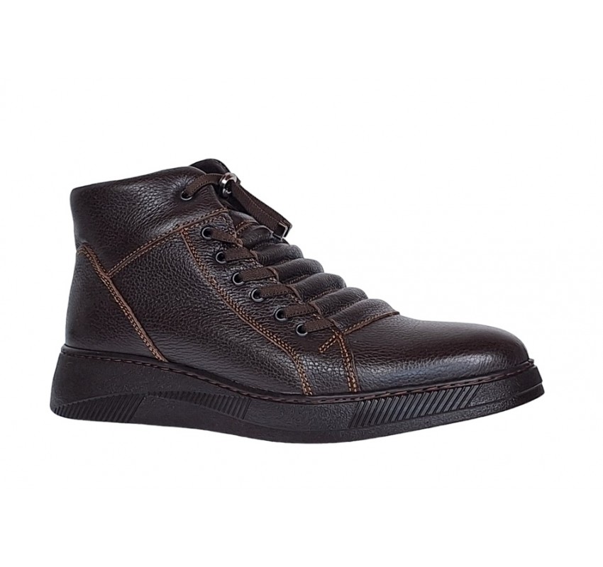 Ghete barbati casual din piele naturala, cu elastic, imblanite Maro GS414M Ghete barbati casual din piele naturala, cu elastic, imblanite Maro GS414M