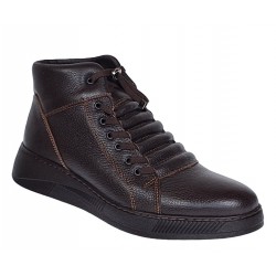 Ghete barbati casual din piele naturala, cu elastic, imblanite Maro GS414M