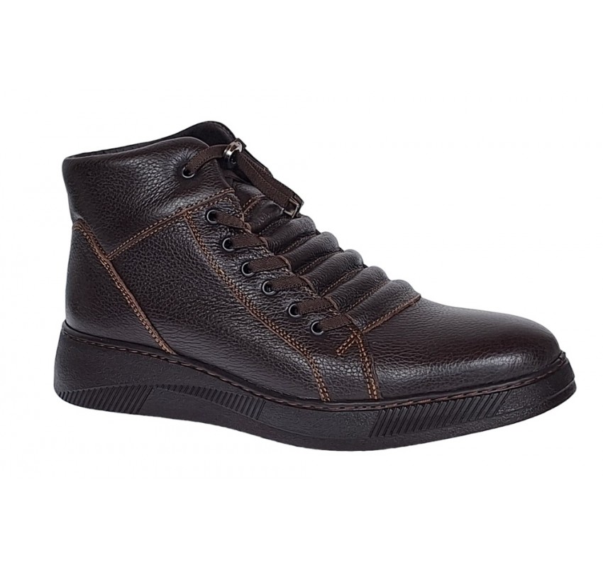 Ghete barbati casual din piele naturala, cu elastic, imblanite Maro GS414M Ghete barbati casual din piele naturala, cu elastic, imblanite Maro GS414M