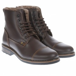 Ghete barbati din piele naturala maro (imblanite), Nicholas - GSBNOUM2