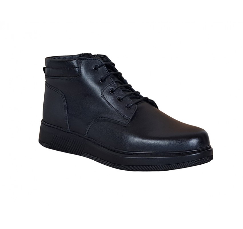 Ghete barbati din piele naturala imblanite, Negru GSSPORT22 Ghete barbati din piele naturala imblanite, Negru GSSPORT22