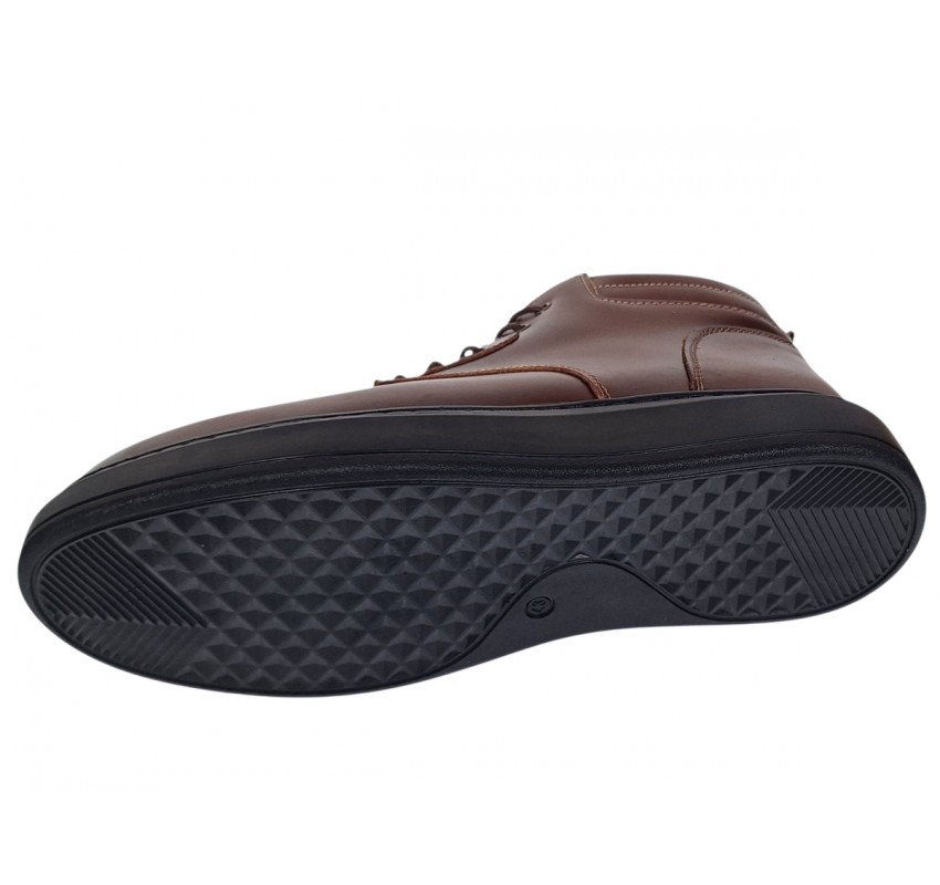 Ghete barbati din piele naturala imblanite culoare maro GSSPORT23M