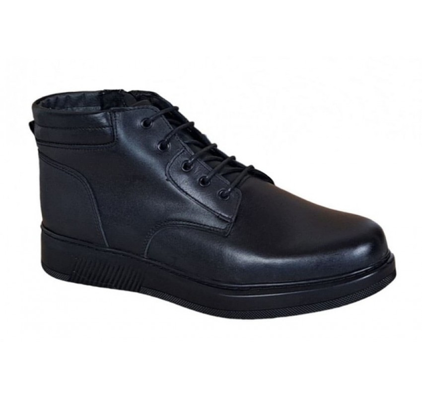 Ghete barbati din piele naturala imblanite culoare neagra GSSPORT23N