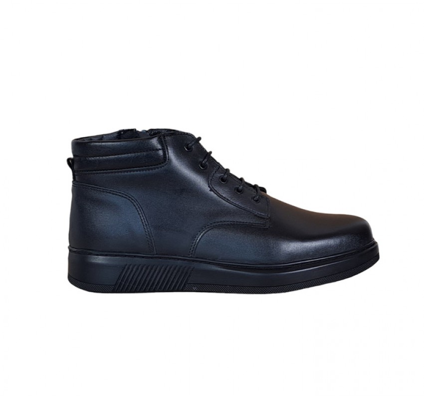 Ghete barbati din piele naturala imblanite culoare neagra GSSPORT23N