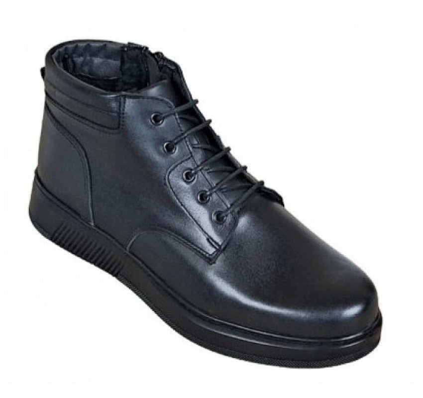 Ghete barbati din piele naturala imblanite culoare neagra GSSPORT23N
