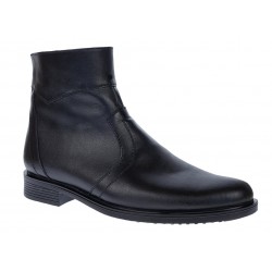 Ghete barbati office elegante din piele naturala cu fermoar negru - GTANCAN