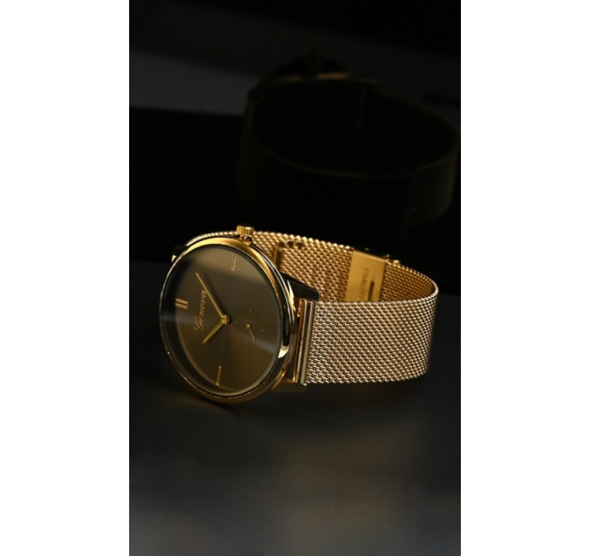 Ceas de mana dama casual, elegant Geneva Gold GV432GN